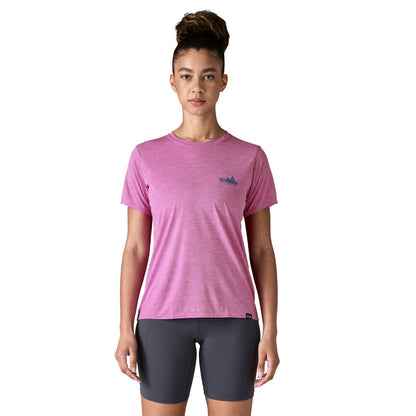 Patagonia Womens Cap Cool Daily Graphic Shirt - '73 Skyline: Brisk Purple X-Dye