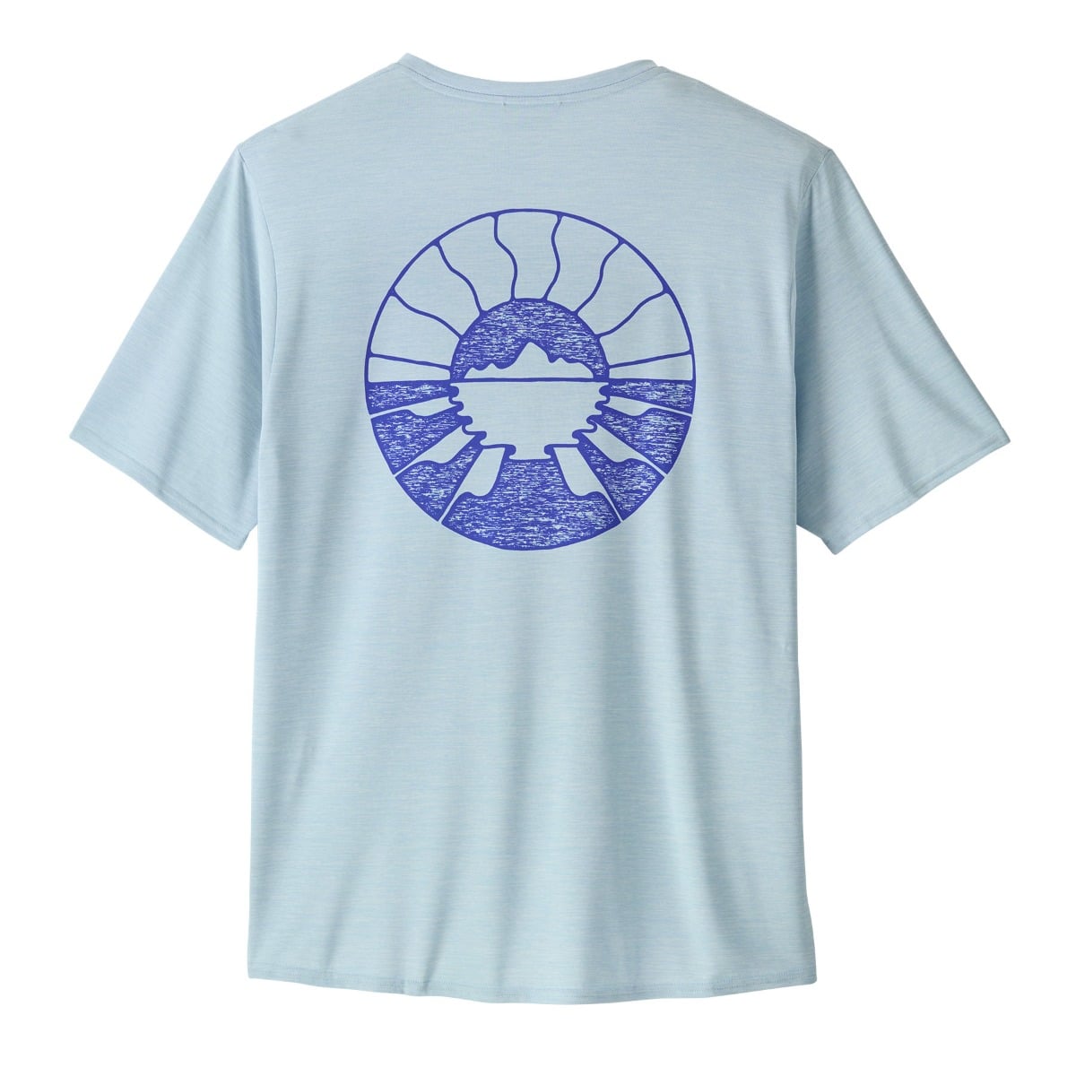 Patagonia Mens Cap Cool Daily Graphic Shirt in Forgotten Island: Fleck Blue