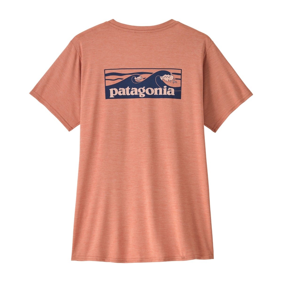 Patagonia Womens Cap Cool Daily Graphic Shirt in Boardshort Logo Tones: Moment Pink X-Dye