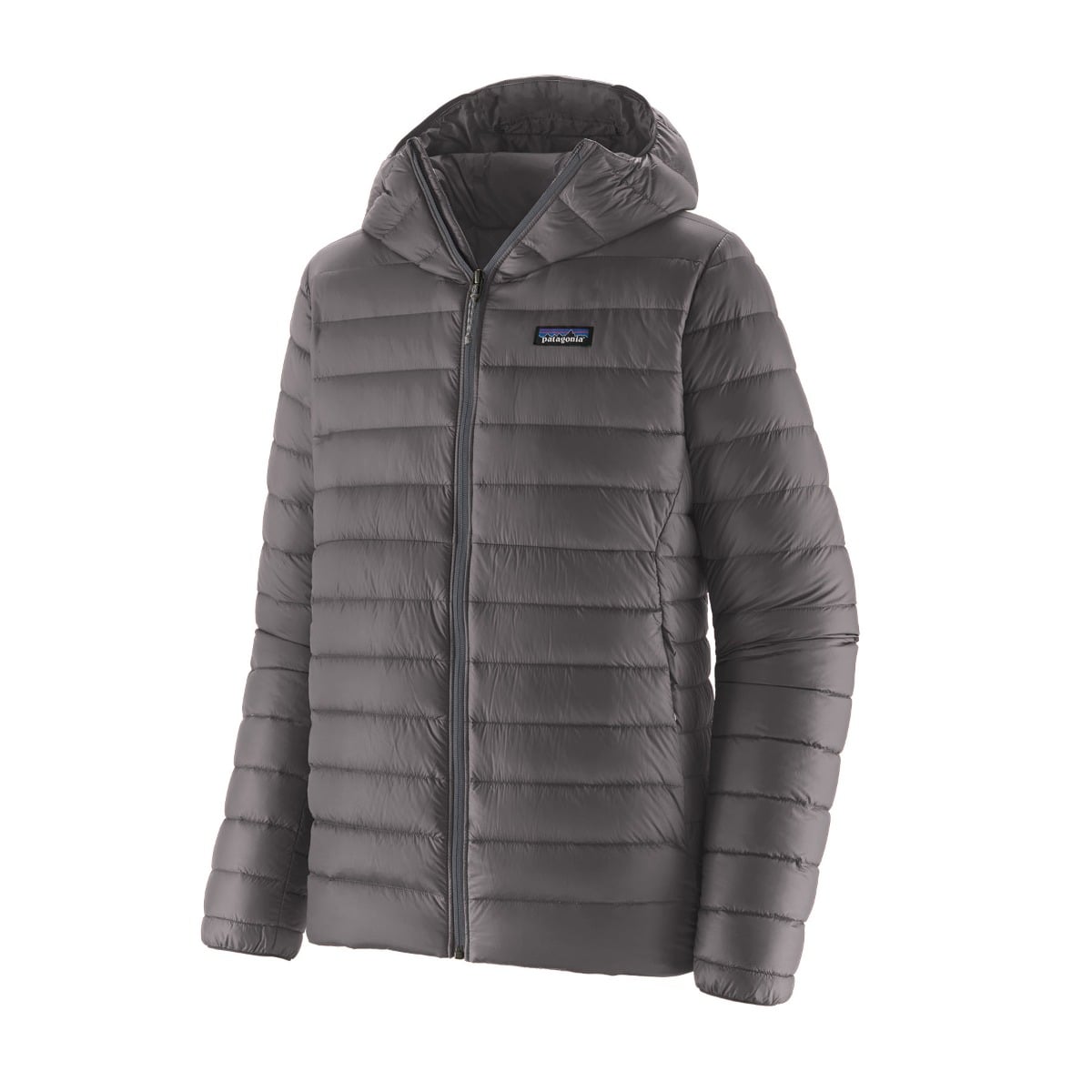 Patagonia Mens Down Sweater Hooded Jacket in Forge Grey w/Forge Grey