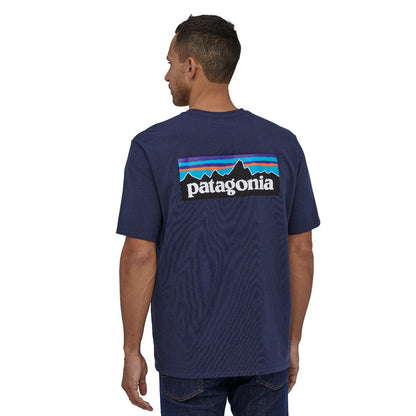 Patagonia P-6 Logo Men's Responsibili-Tee - Classic Navy