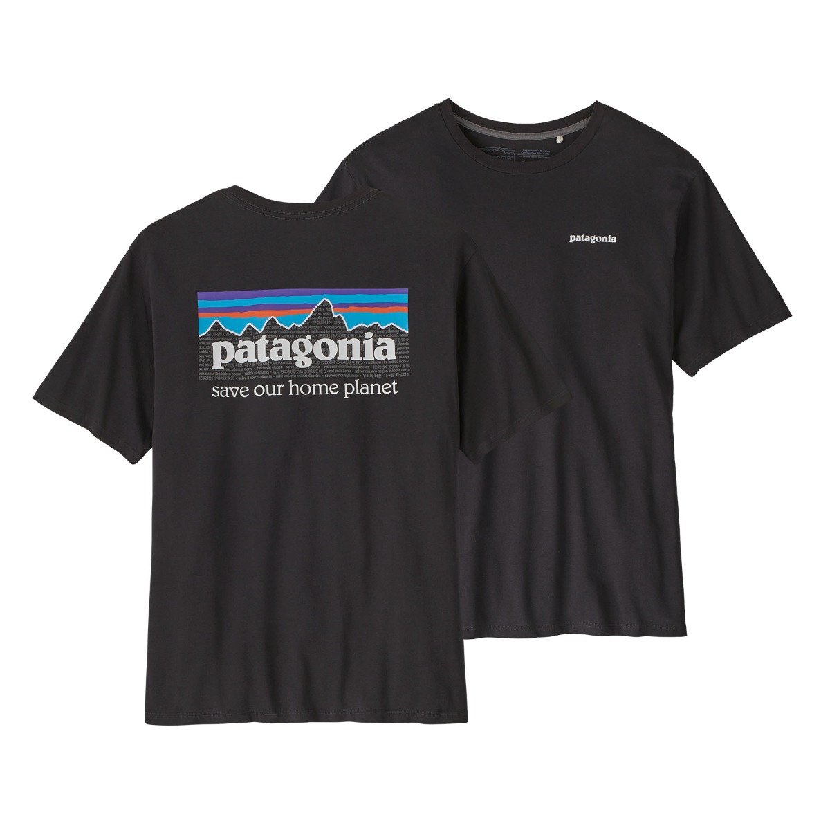 Patagonia P-6 Mens Mission Organic Cotton Tee - Ink Black