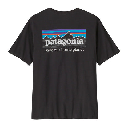 Patagonia P-6 Mens Mission Organic Cotton Tee - Ink Black