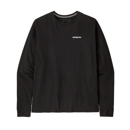 Patagonia Men's Long-Sleeved P-6 Logo Responsibili-Tee - Black
