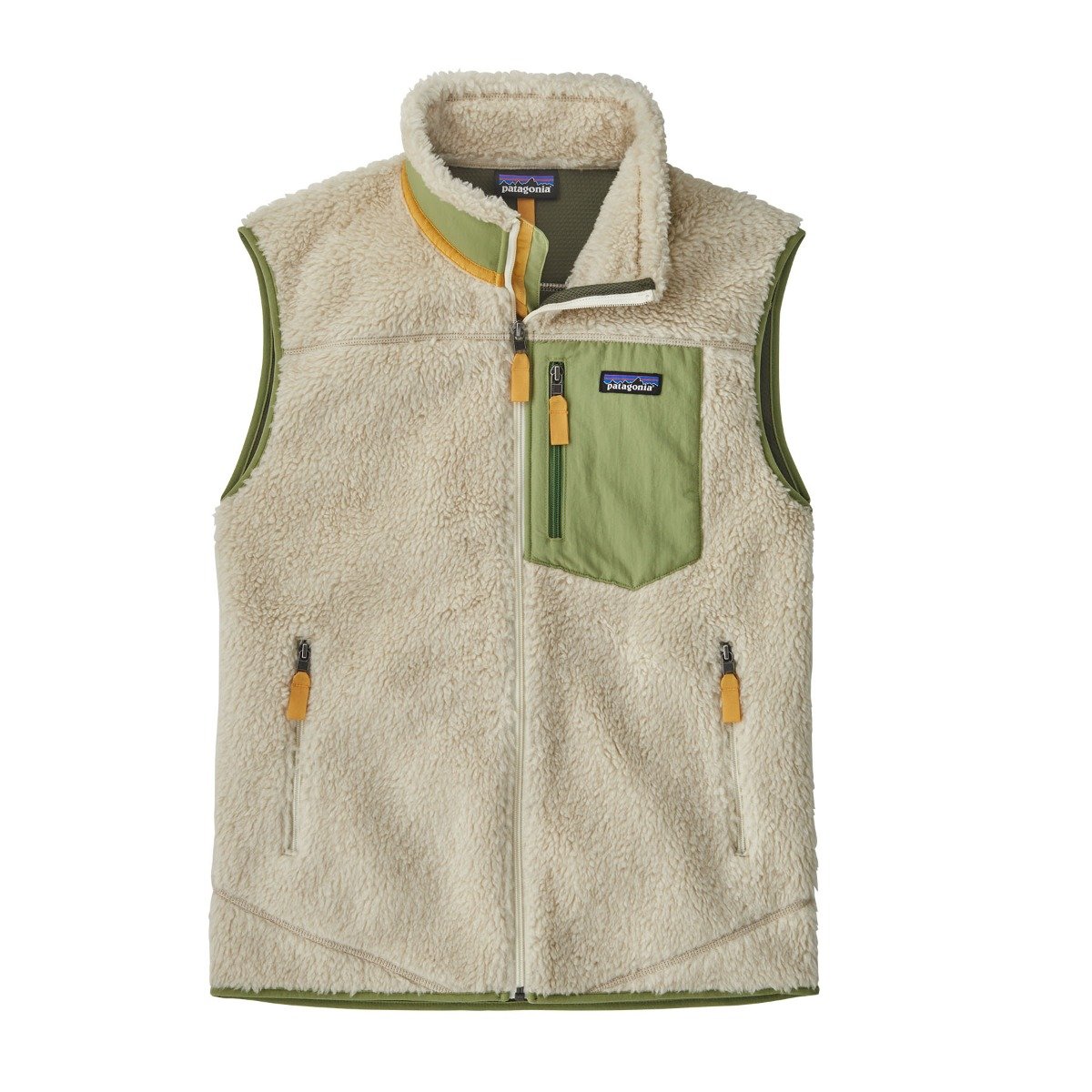 Patagonia Classic Retro-X Mens Fleece Vest - Dark Natural w/Buckhorn Green