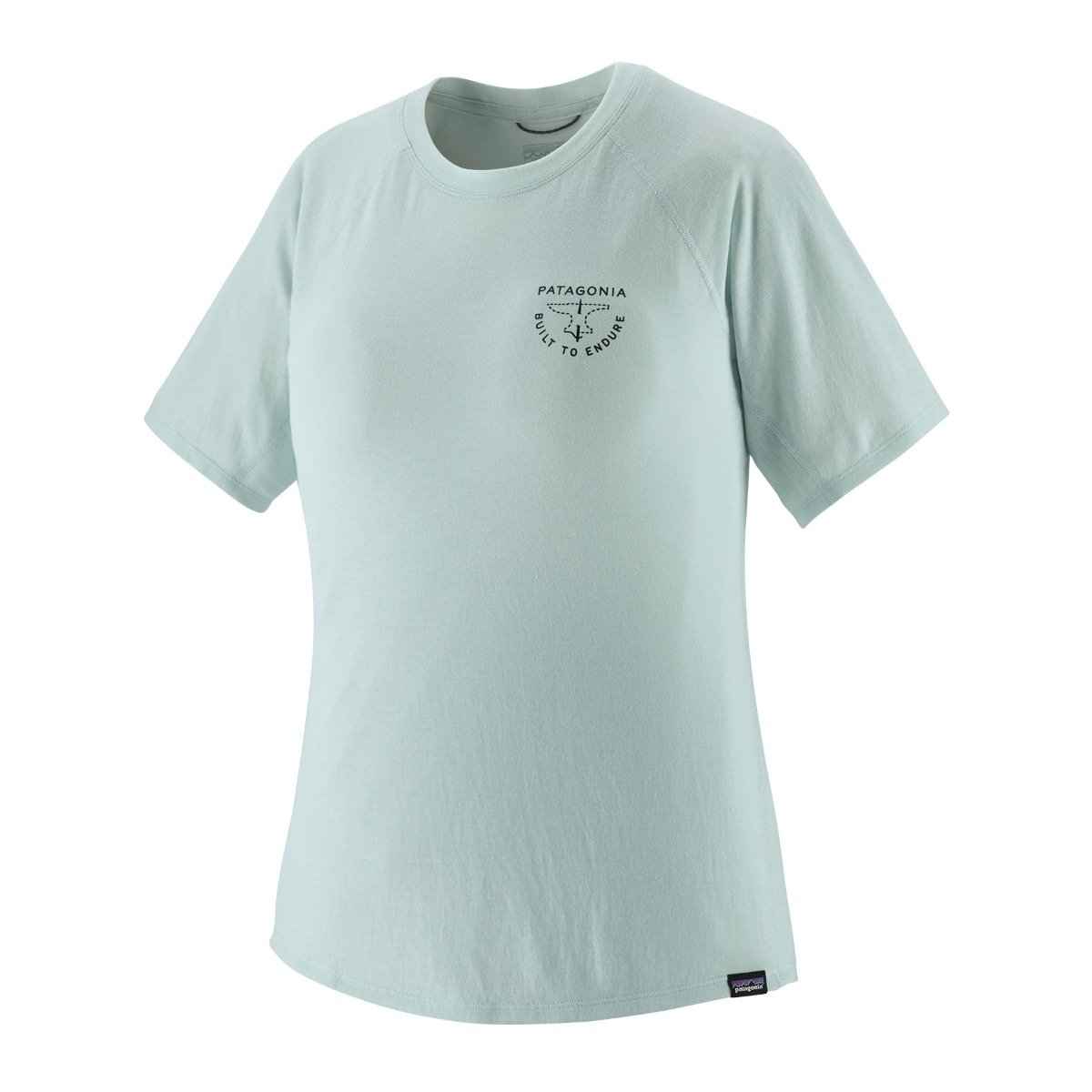 Patagonia Capilene Cool Trail Womens Graphic Shirt -  Forge Mark Crest/Wispy Green
