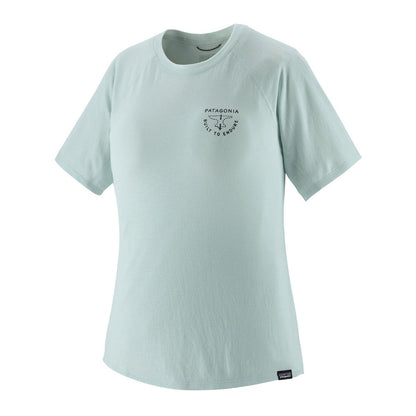 Patagonia Capilene Cool Trail Womens Graphic Shirt -  Forge Mark Crest/Wispy Green