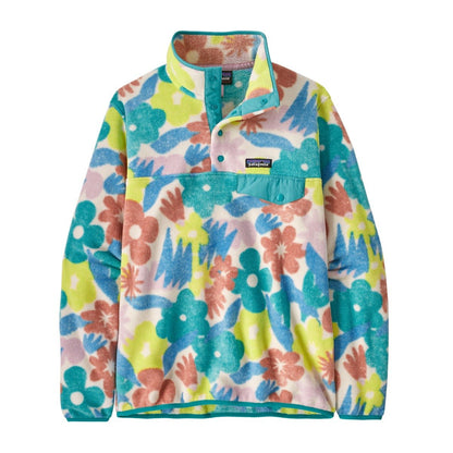 Patagonia Womens Lightweight Synch Snap-T Pullover - Channeling Spring: Natural