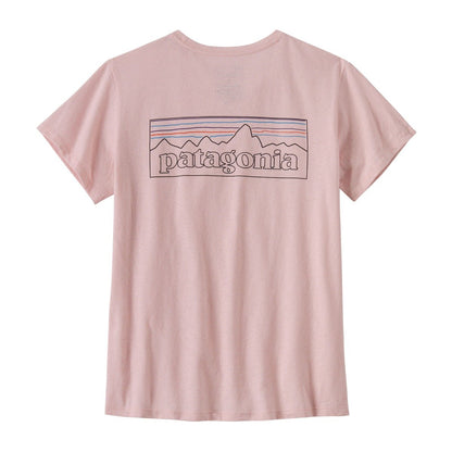 Patagonia  P-6 Logo Womens Responsibili-Tee - P-6 Outline/Whisker Pink