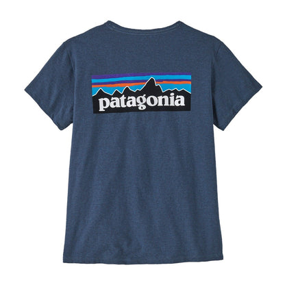 Patagonia  P-6 Logo Womens Responsibili-Tee - Utility Blue