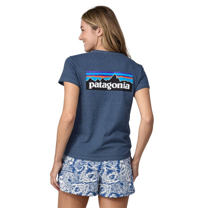 Patagonia P-6 Logo Women's Responsibili-Tee - Utility Blue