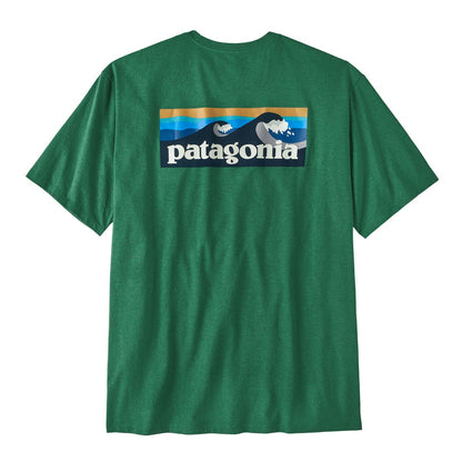 Patagonia Mens Boardshort Logo Pocket Responsibili-Tee in Gather Green
