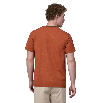 Patagonia Shop Sticker Pocket Men's Responsibili-Tee - Henna Brown