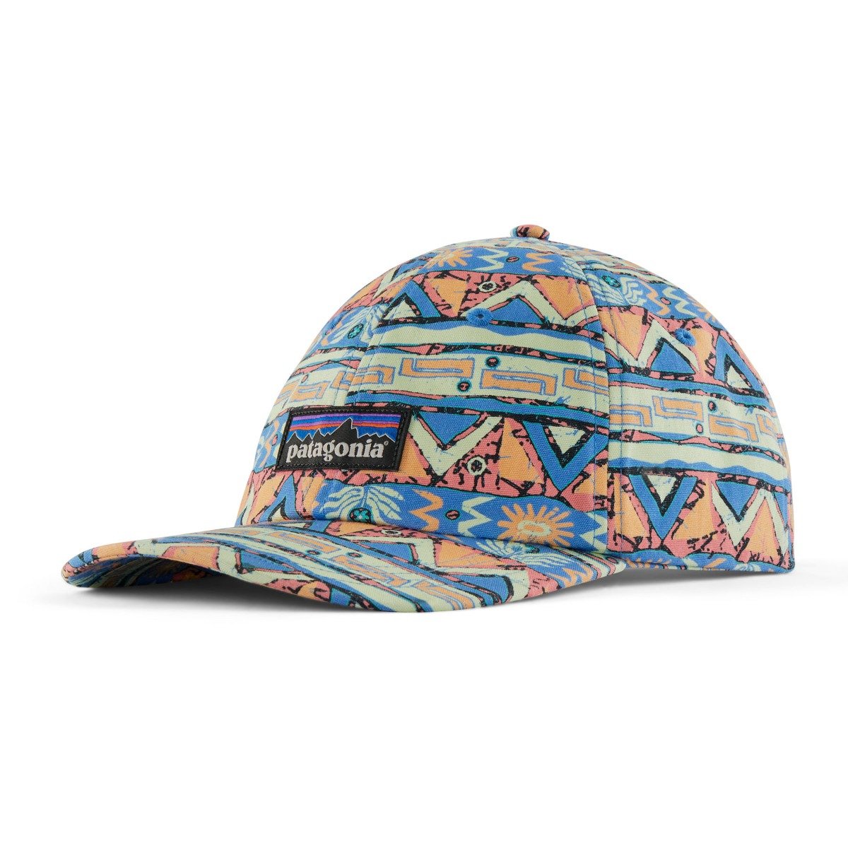 Patagonia P-6 Label Trad Cap - High Hopes Geo Small/Salamander Green