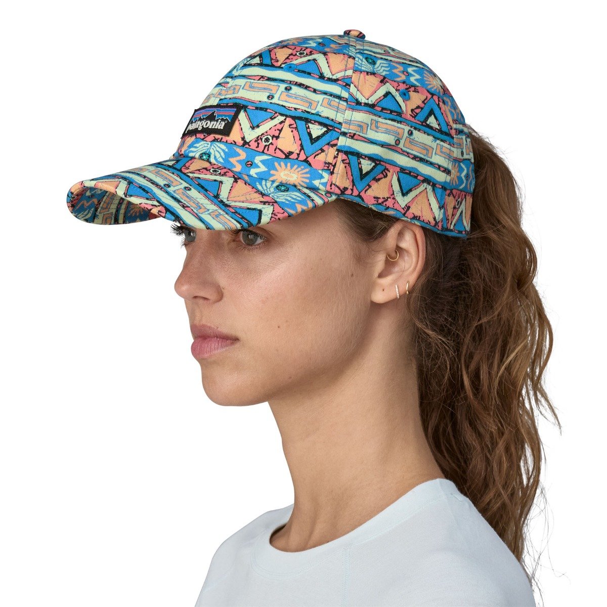 Patagonia P-6 Label Trad Cap - High Hopes Geo Small/Salamander Green