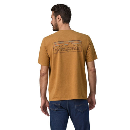 Patagonia P-6 Logo Men's Responsibili-Tee - P-6 Outline/Golden Caramel