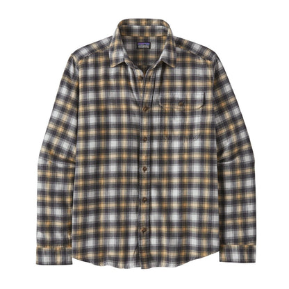Patagonia Fjord Flannel Lightweight  Long-Sleeved Mens Shirt - Beach Day/Sandy Melon