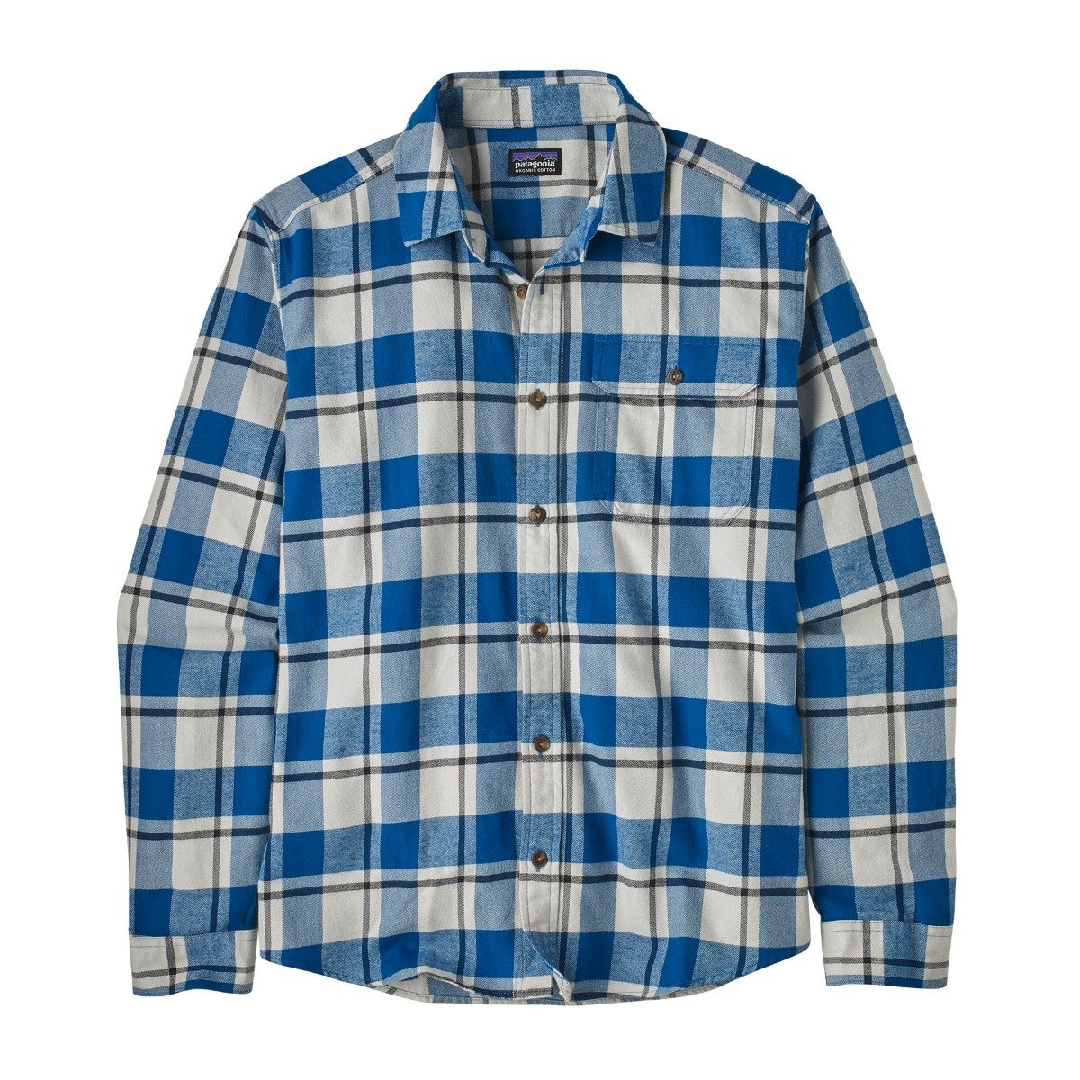 Patagonia Fjord Flannel Lightweight  Long-Sleeved Mens Shirt - Captain/Endless Blue