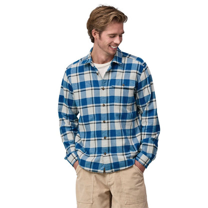Patagonia Fjord Flannel Lightweight  Long-Sleeved Mens Shirt - Captain/Endless Blue