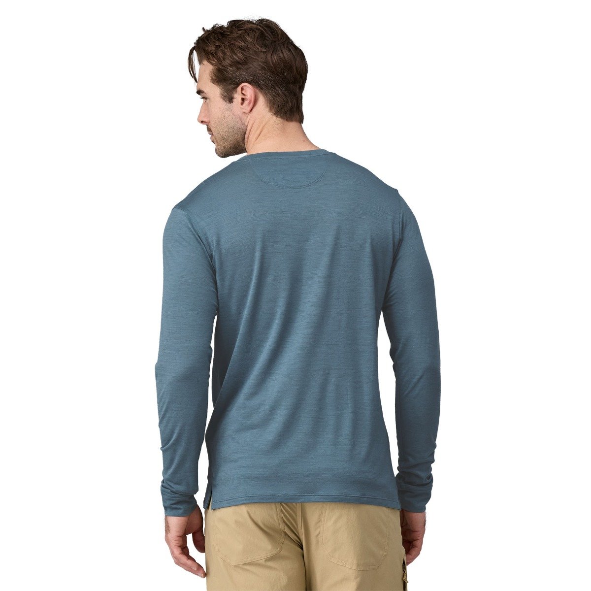 Patagonia Capilene Cool Merino Men's Long Sleeve Graphic Shirt - Clean Climb Bloom/Utility Blue