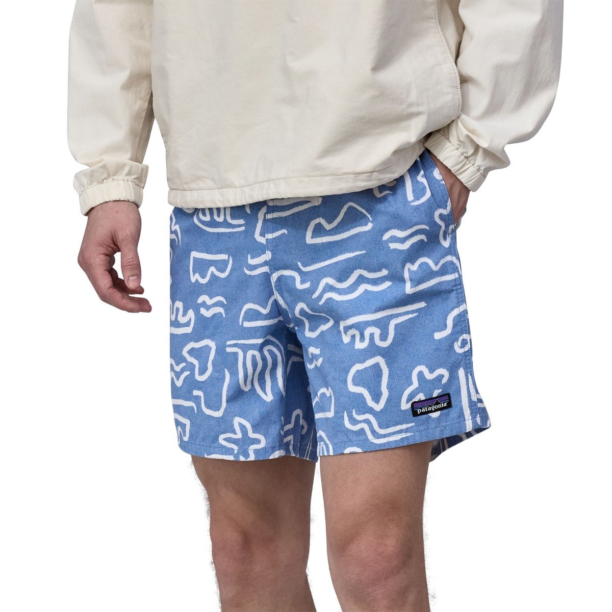 Patagonia Funhoggers 6" Men's Shorts - Channel Islands/Vessel Blue