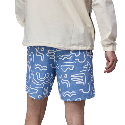 Patagonia Funhoggers 6" Men's Shorts - Channel Islands/Vessel Blue