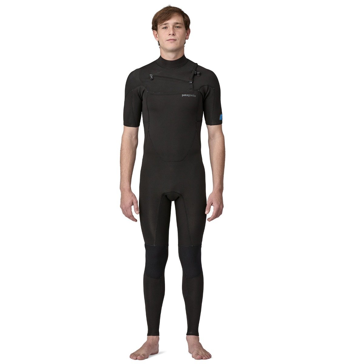 Patagonia Regulator Yulex Lite 2mm Mens Chest Zip Short Sleeve Wetsuit - Black
