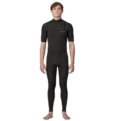 Patagonia Regulator Yulex Lite 2mm Mens Chest Zip Short Sleeve Wetsuit - Black