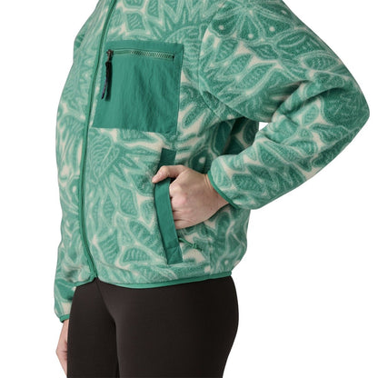Patagonia Synchilla Women's Fleece Jacket - Bees and Flowers/Heartleaf Green