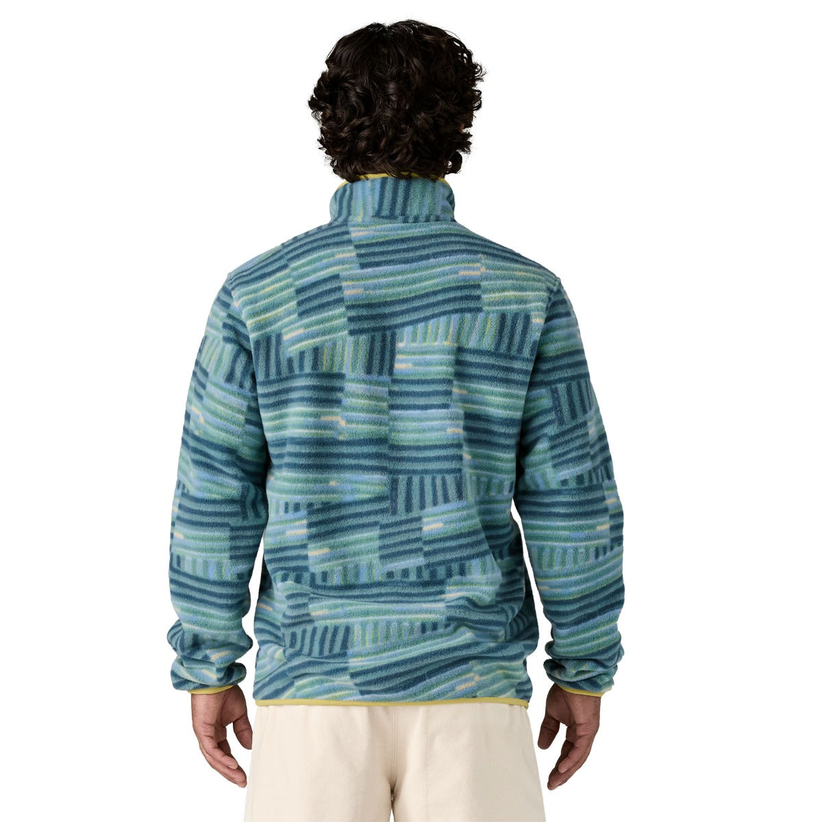 Patagonia Lightweight Synchilla Men's Snap-T Fleece Pullover - Quilty Fitz/Wetland Blue