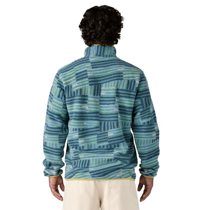 Patagonia Lightweight Synchilla Men's Snap-T Fleece Pullover - Quilty Fitz/Wetland Blue