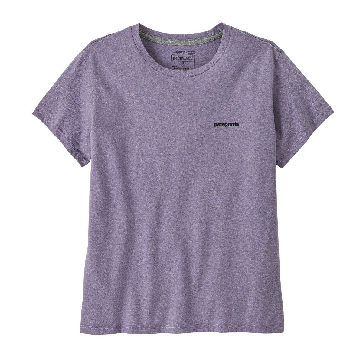 Patagonia P-6 Logo Womens Responsibili-Tee - Concrete Purple