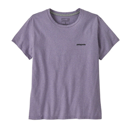 Patagonia P-6 Logo Womens Responsibili-Tee - Concrete Purple