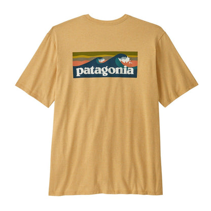Patagonia Boardshort Logo Men's Pocket Responsibili-Tee - Bees Wax Tan