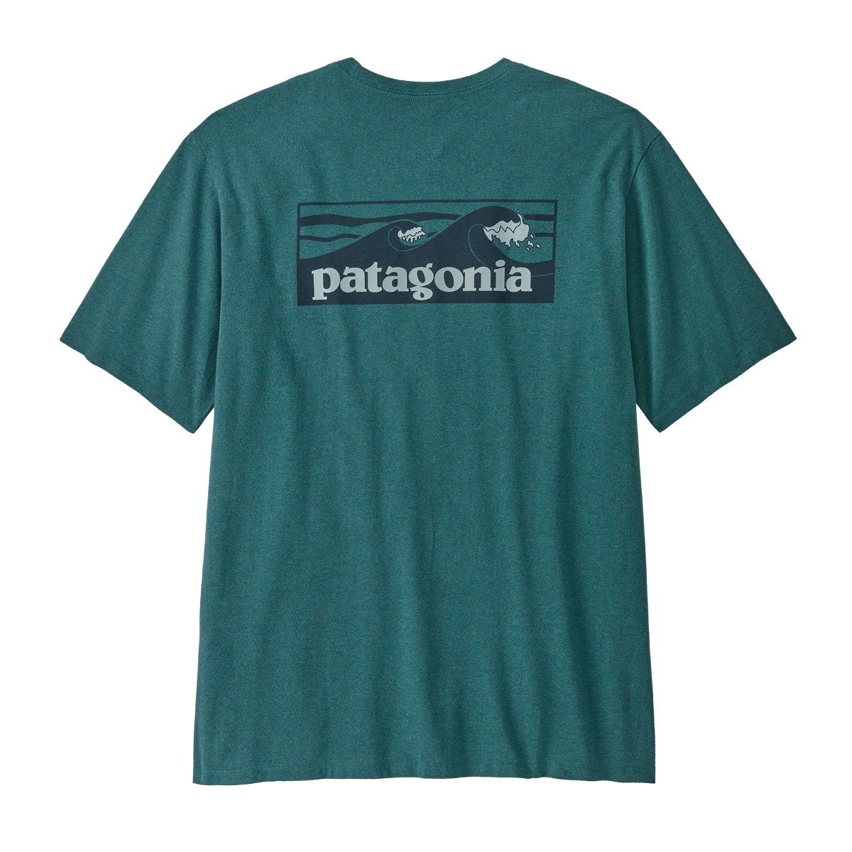 Patagonia Men's Boardshort Logo Pocket Responsibili-Tee in Wetland Blue