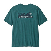 Patagonia Men's Boardshort Logo Pocket Responsibili-Tee in Wetland Blue