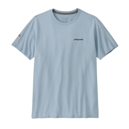 Patagonia Fitz Roy Icon Mens Responsibili-Tee - Fleck Blue