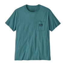 Patagonia Flying Fish Tides Organic Unisex Pocket T-Shirt - Wetland Blue