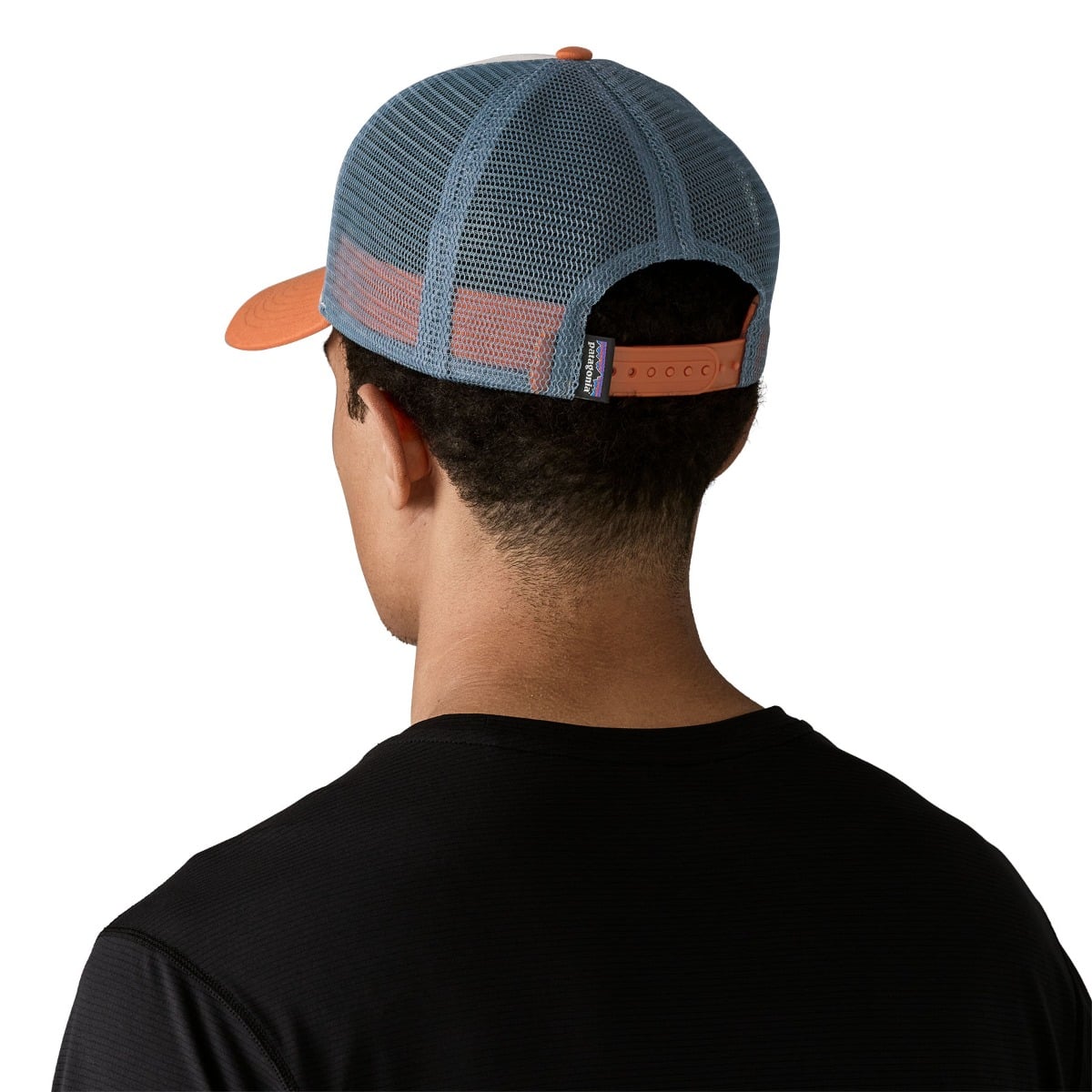 Patagonia P-6 Logo LoPro Trucker Hat - White w/Redtail Rust