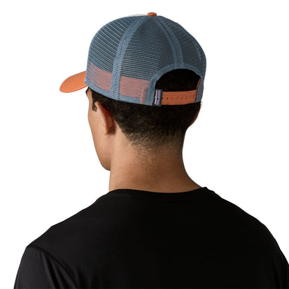 Patagonia P-6 Logo LoPro Trucker Hat - White w/Redtail Rust