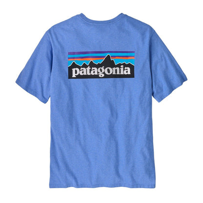 Patagonia P-6 Logo Mens Responsibili-Tee - Abundant Blue