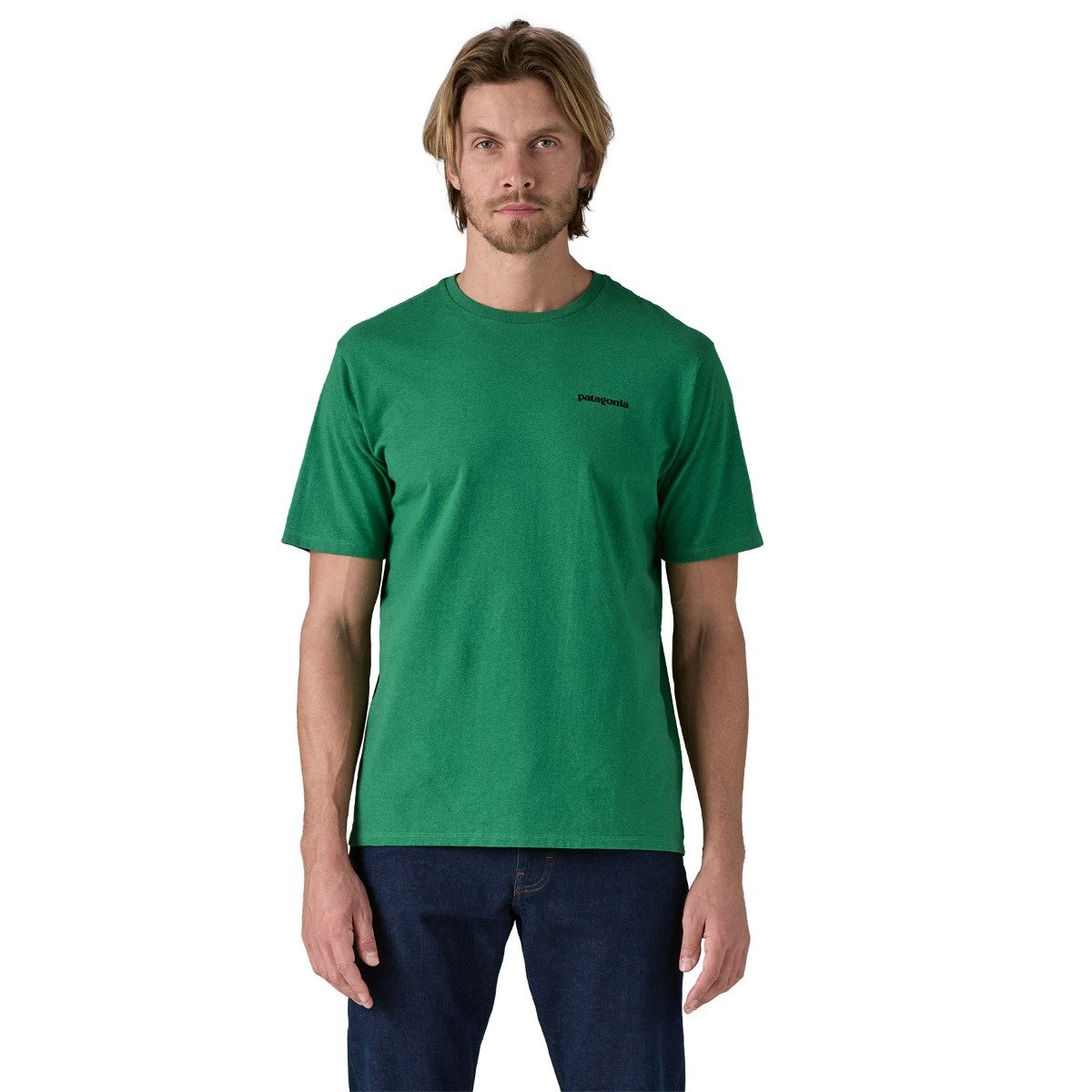 Patagonia P-6 Logo Men's Responsibili-Tee - P-6 Outline/Heartleaf Green