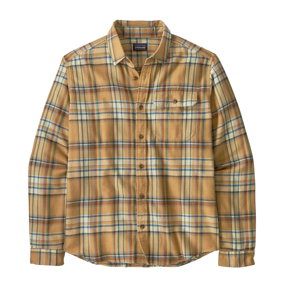Patagonia Fjord Flannel Lightweight  Long-Sleeved Mens Shirt - Daydream/Beeswax Tan