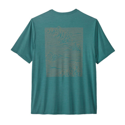 Patagonia Men's Capilene Cool Daily Graphic Shirt in Strataspire: Wetland Blue X-Dye