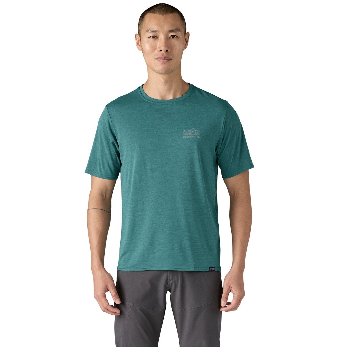 Patagonia Men's Capilene Cool Daily Graphic Shirt - Strataspire: Wetland Blue X-Dye