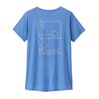 Patagonia Women's Capilene Cool Daily Graphic Shirt - Waters - Swelldrifter: Abundant Blue X-Dye