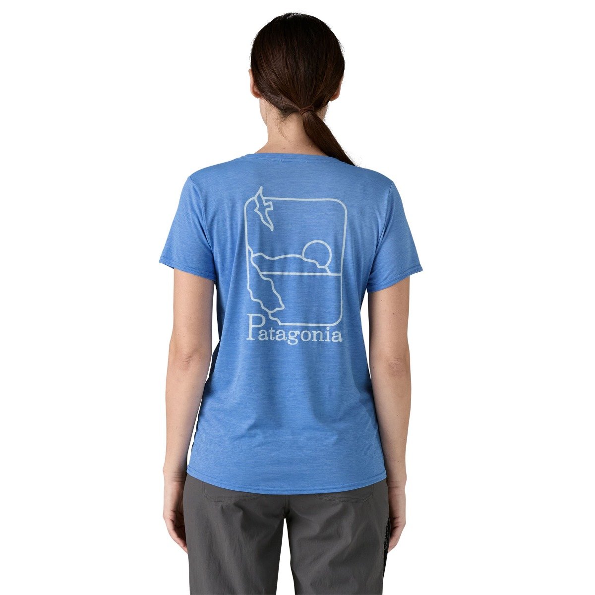 Patagonia Women's Capilene Cool Daily Graphic Shirt - Waters - Swelldrifter: Abundant Blue X-Dye