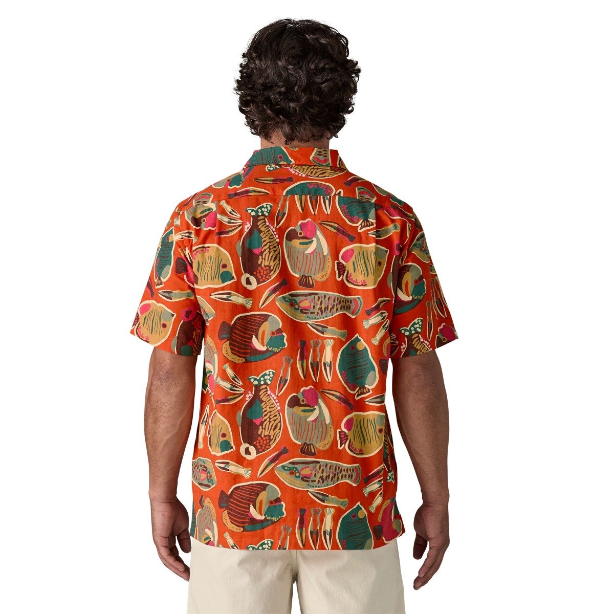 Chemise Patagonia Tidal Threads Camp homme - Wrasse/Pollinator Orange