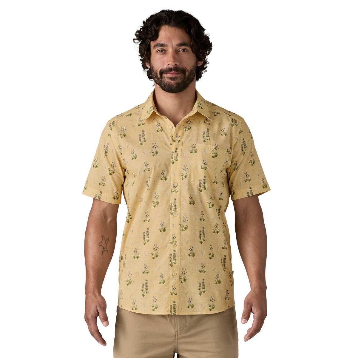 Patagonia Go To Men's Shirt - Lupine Trail/Beeswax Tan