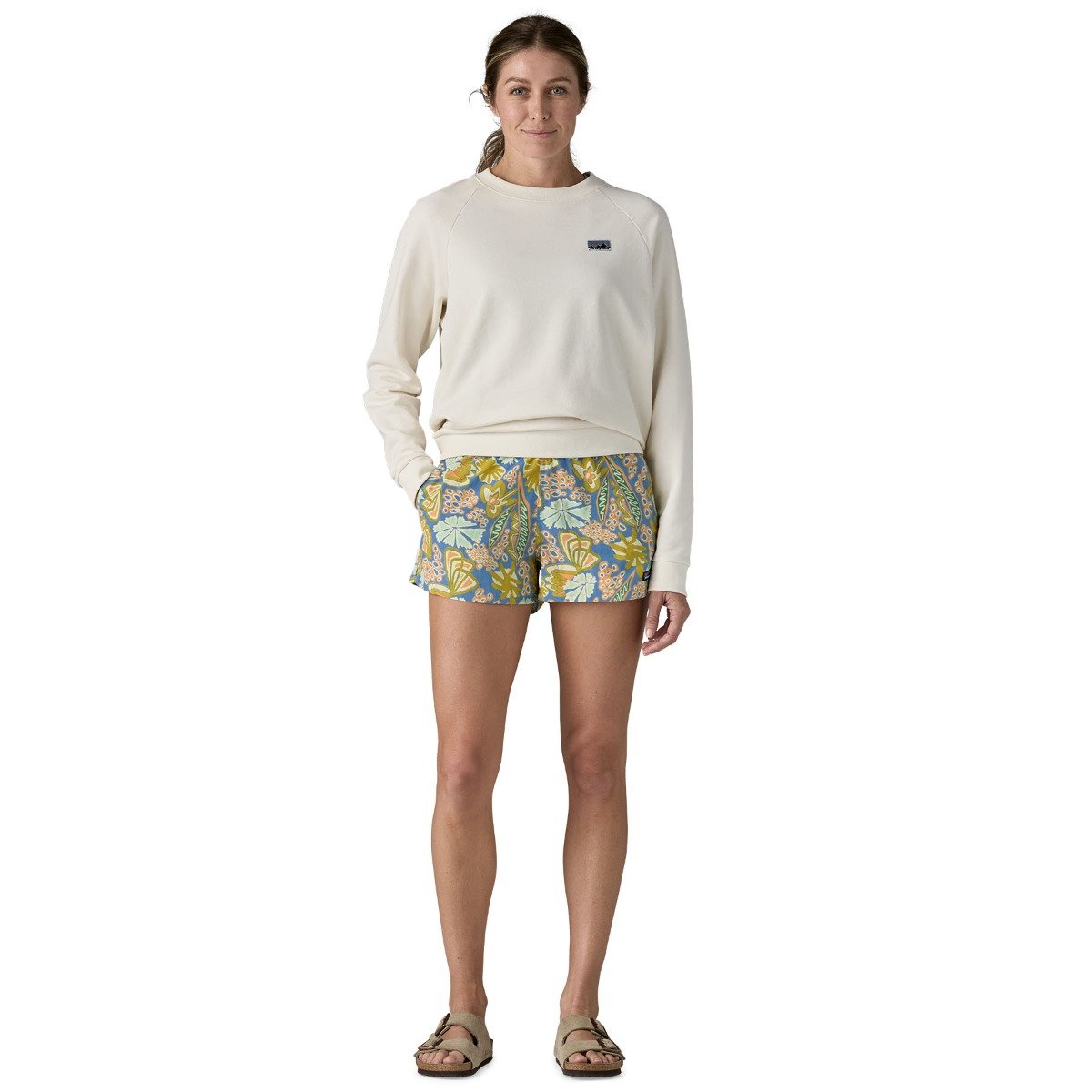 Patagonia Women's Barely Baggies Shorts - 2 1/2in - Flourish: Abundant Blue